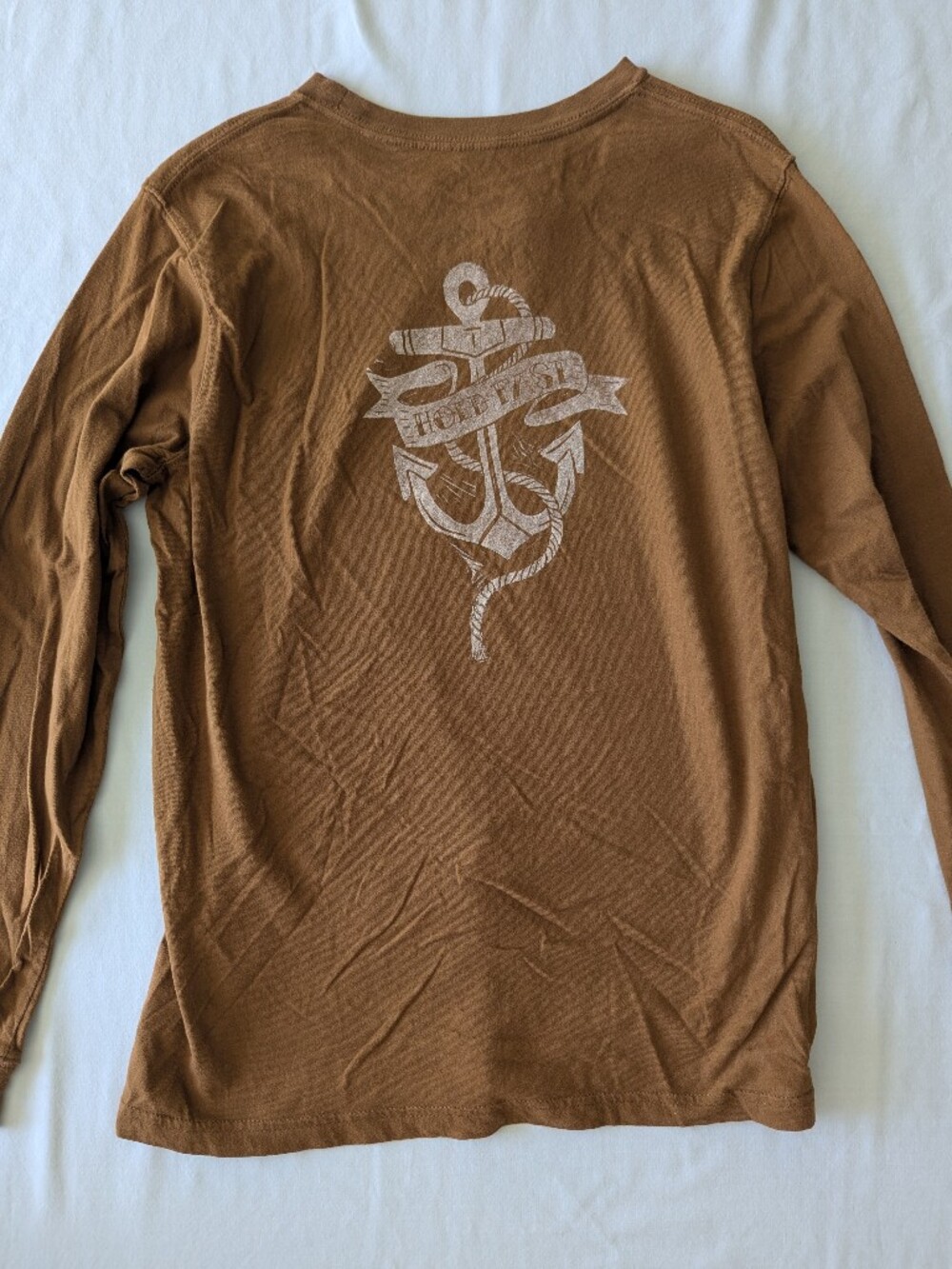 Hold Fast Anchor Block Printed Long Sleeve T-shirt